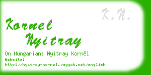 kornel nyitray business card